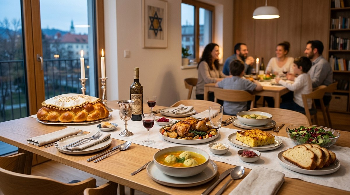 The Shabbat Table: Traditional Friday Night Dinner Menus and Their Meanings